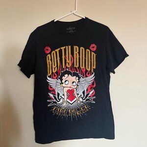 Source Unknown Black Tee with Betty Boop Graphic